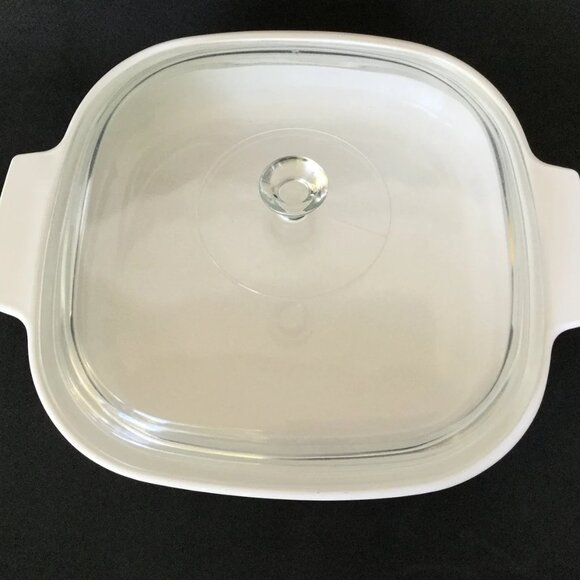 Vintage CORNING WARE Wildflower Casserole Baking Dish With Pyrex Lid 10" x 10" - Picture 4 of 6